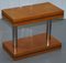 Mid-Century Modern Chrome-Plated & Satinwood Side Tables, Set of 2, Image 2