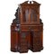 Victorian Hand-Carved Walnut Cabinet with Drawers 1