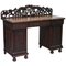 19th Century Anglo-Burmese Hand-Carved Sideboard with Drawers & Cupboards 1