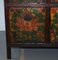 19th Century Tibetan Hand-Painted Altar Cabinet in Hand-Carved Cedar Wood 9