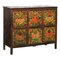 19th Century Tibetan Hand-Painted Altar Cabinet in Hand-Carved Cedar Wood 1