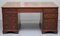 George III Double Sided Walnut Partner Desk with Lion's Head Handles, 1780s 2