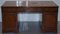 George III Double Sided Walnut Partner Desk with Lion's Head Handles, 1780s 11