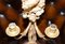 Regency oder Empire Kerzenhalter aus vergoldetem Holz mit geschnitzten Adlern, 2er Set 10