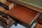 Hardwood & Green Leather Partner Desk with Sliding Keyboard Shelf & Twin Pedestals, Image 18