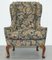 Blenheim Walnut Wingback Armchair with William Morris Fabric from Wood & Hogan, New York 3