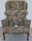 Blenheim Walnut Wingback Armchair with William Morris Fabric from Wood & Hogan, New York 10