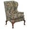 Blenheim Walnut Wingback Armchair with William Morris Fabric from Wood & Hogan, New York 1