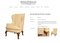 Blenheim Walnut Wingback Armchair with William Morris Fabric from Wood & Hogan, New York, Image 2