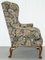 Blenheim Walnut Wingback Armchair with William Morris Fabric from Wood & Hogan, New York 12
