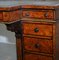 Brass Gallery & Burr Amboyna Wood Gillow Breakfront Library Desk, Image 8