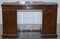 Brass Gallery & Burr Amboyna Wood Gillow Breakfront Library Desk, Image 13
