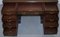 Vintage Large Solid Hardwood Twin Pedestal Partner Desk 15