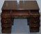 Vintage Large Solid Hardwood Twin Pedestal Partner Desk, Image 14