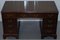 Vintage Large Solid Hardwood Twin Pedestal Partner Desk, Image 2