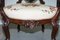 Viktorianischer Show Frame Lion Salon Armlehnstuhl aus geschnitztem Nussholz mit besticktem Bezug 11