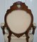 Victorian Show Frame Lion Carved Walnut Salon Armchair with Embroidered Upholstery 17