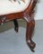 Victorian Show Frame Lion Carved Walnut Salon Armchair with Embroidered Upholstery 12