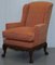 19th Century Wingback Armchair in Heavily Carved Wood After Thomas Chippendale, Image 3