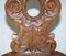 Italian Hand-Carved Oak Hall Chair with Ornate Wood and Floral Cresting Backrest 7