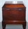 Regency Hardwood Cellarette of Sarcophagus Raised on Turned Legs 15