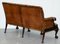 19th Century Hand-Carved Hawk Claw and Ball Feet Chesterfield Sofa in Brown Leather 19