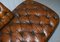 Chaise longue Chesterfield de cuero marrón de Howard & Sons, Imagen 10