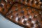 Brown Leather Chesterfield Chaise Lounge from Howard & Sons, Image 11