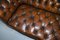 Chaise longue Chesterfield de cuero marrón de Howard & Sons, Imagen 11