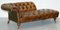 Chaise longue Chesterfield de cuero marrón de Howard & Sons, Imagen 3