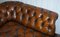 Brown Leather Chesterfield Chaise Lounge from Howard & Sons 13