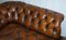 Chaise longue Chesterfield de cuero marrón de Howard & Sons, Imagen 13