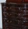 George III Thomas Chippendale Hardwood Bookcase on Serpentine Chest Drawers 9