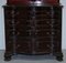 George III Thomas Chippendale Hardwood Bookcase on Serpentine Chest Drawers 8