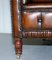 Curved Cigar Brown Leather Chesterfield Club Sofa 9