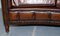 Curved Cigar Brown Leather Chesterfield Club Sofa 10