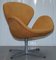 Swan Armchair & Egg Footstool in Brown Suede Leather from Fritz Hansen, 1976, Set of 2 2