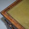 Viktorianischer Partner-Schreibtisch aus Hartholz mit Intarsien aus grünem Leder 6