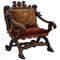 17th Century Italian Hand-Carved Walnut Armchair Attributed to Andrea Brustolon 1