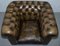 Vintage Leather Chesterfield Club Armchairs with Feather Cushions, Image 4