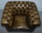 Poltrone Chesterfield vintage in pelle con cuscini in piume, Immagine 14