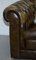 Poltrone Chesterfield vintage in pelle con cuscini in piume, Immagine 19