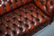 Small Victorian Whisky Brown Leather Chesterfield Sofa 11