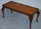 Burr Walnut Cut Coffee Table with Long Cabriolet Legs from Bevan Funnell 2
