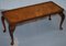 Burr Walnut Cut Coffee Table with Long Cabriolet Legs from Bevan Funnell 4