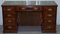 Victorian Burr Quarter Cut Walnut Knee Hole Pedestal Partner Desk, 1870 2