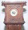 Tall 19th Century Continental Walnut Fret Carved Oriental Barometer 2