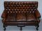 Victorian Georgian Irish Brown Leather Chesterfield Sofa with Lion Hairy Paw Feet, Image 4