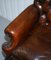 Victorian Georgian Irish Brown Leather Chesterfield Sofa with Lion Hairy Paw Feet, Image 7