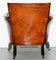 Edwardian Studded Whisky Brown Leather Tub Club Sofa & Armchairs, Set of 3 12